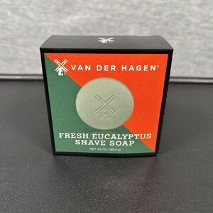 Van Der Hagen Fresh Eucalyptus Shave Soap 3.5 Oz Mens Bar Hypoallergenic USA